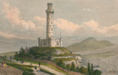 Nelsons emlékmű, Calton Hill, Edinburgh, 1830. alkotó: William Tombleson