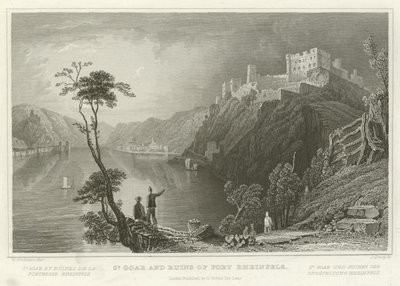 St Goar és a Rheinfels-erőd romjai alkotó: William Tombleson