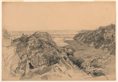 Rajz, Paradicsom és tisztítótűz, Middletown, Rhode Island, 1875-80 körül. alkotó: William Trost Richards