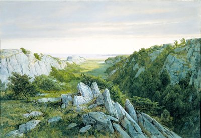 A Paradicsomtól a Purgatóriumig, Newport, 1878. alkotó: William Trost Richards