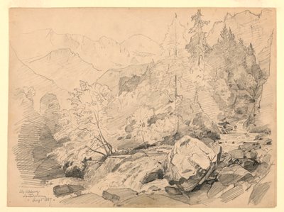 Táj, Stechelberg, Lauterbrunnen, Svájc alkotó: William Trost Richards