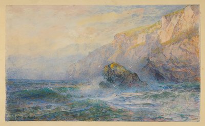 Tanulmány az "At Icart Point, Guernsey" után alkotó: William Trost Richards