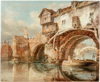 Die Old Welsh Bridge Shrewsburyben alkotó: Joseph Mallord William Turner