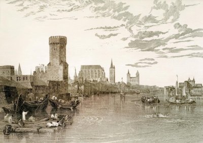 Köln a folyó felől nézve alkotó: Joseph Mallord William Turner