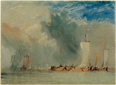 Nantes közelében: Loire bárkák a széllökésben alkotó: Joseph Mallord William Turner