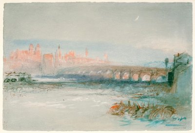 Regensburg a Duna túloldaláról nézve alkotó: Joseph Mallord William Turner
