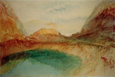 Tó a svájci hegyekben alkotó: Joseph Mallord William Turner