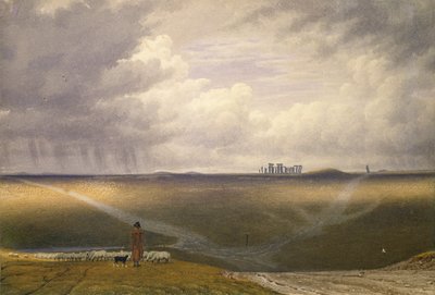 Stonehenge-A Showery Day, 19. század eleje alkotó: Joseph Mallord William Turner
