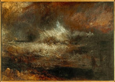Viharos tenger lángoló roncsokkal alkotó: Joseph Mallord William Turner