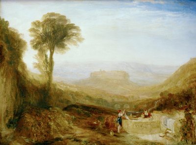 Orvieto látképe, Rómában festve alkotó: Joseph Mallord William Turner