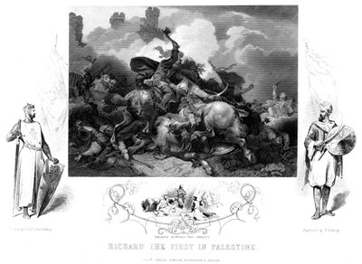 I. Richárd király 1157-119 a jaffai csatában, 1192. alkotó: William Turner Davey