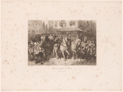 A nemesek bevonulása Brüsszelbe, 1566 A nemesek belépése Brüsszelbe (cím a tárgyon) alkotó: William Unger