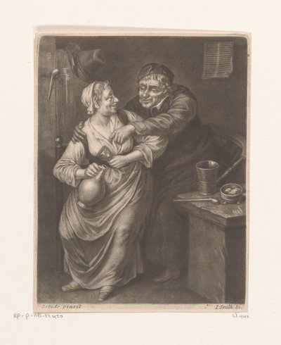 Inn belső ivó férfi és nő alkotó: William Vincent