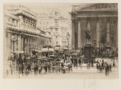 London Set: Bank (a Royal Exchange-szel) alkotó: William Walcot