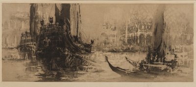Velencei capriccio (rézkarc és akvatinta) alkotó: William Walcot