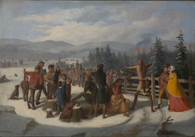 Jelenetek az úttörőkből by Cooper, Szarvasölő a lövöldözős meccsen alkotó: William Walcutt
