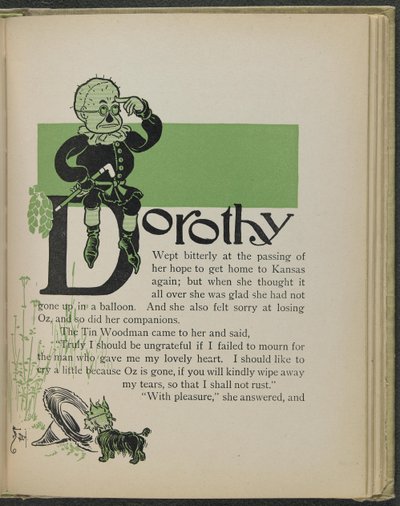 Illusztráció Lyman Frank Baum "Óz, a csodálatos varázsló" című művéből. alkotó: William Wallace Denslow