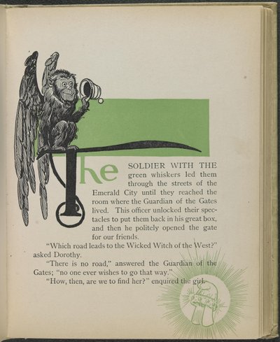Illusztráció Lyman Frank Baum "Óz, a csodálatos varázsló" című művéből. alkotó: William Wallace Denslow