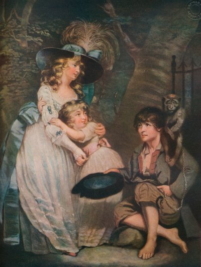 Egy fiatal hölgy bátorítja az alacsony komikust, c1786-1826, 1919 alkotó: William Ward
