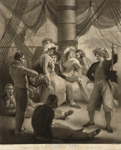 Tengerészek a kikötőben alkotó: William Ward