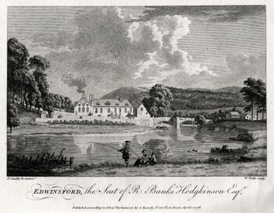 Edwinsford, az R Banks Hodgkinson Esq székhelye, Carmarthenshire, 1776 alkotó: William Watts
