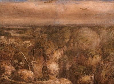 Port Bowen távoli kilátása a Westall -hegyről alkotó: William Westall