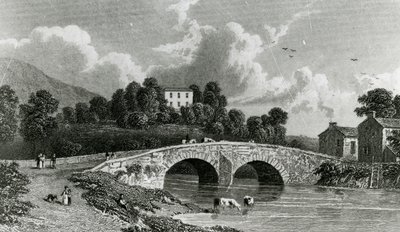 Greta Hall és Keswick-híd, E. Francis metszete, 1842 alkotó: William Westall