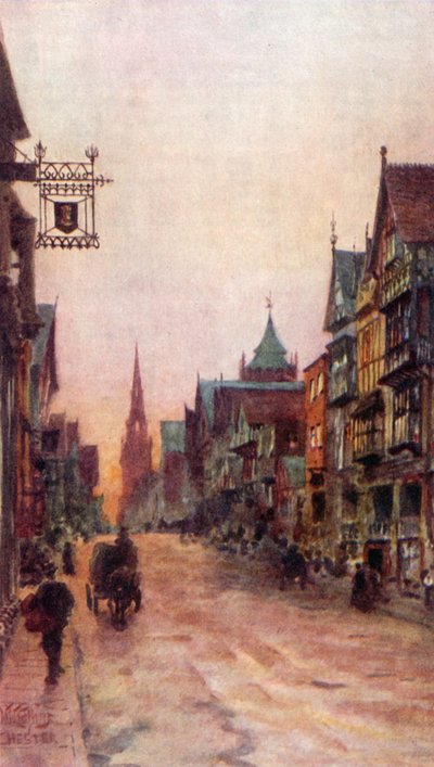 Chester, Eastgate Street (színes litó) alkotó: William Wiehe Collins