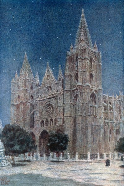 Leon, a katedrális (színes litó) alkotó: William Wiehe Collins