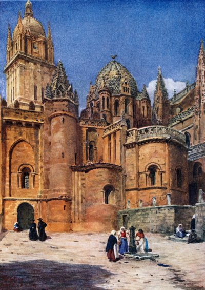 Salamanca, a régi katedrális (színes litó) alkotó: William Wiehe Collins