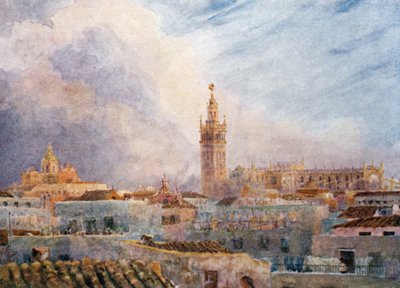 Sevilla, kilátás a városra (színes litho) alkotó: William Wiehe Collins