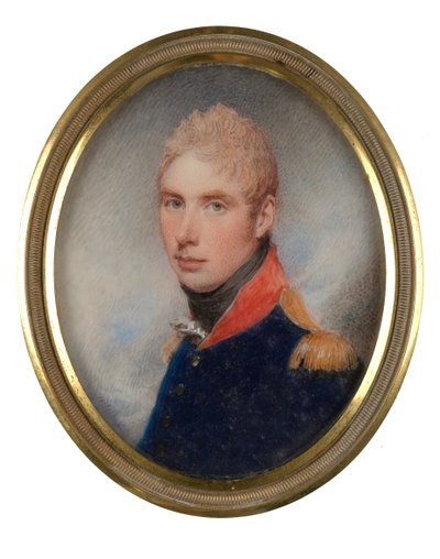 William Tyrwhitt-Drake kapitány (később alezredes) (1785-1848), Royal Horse Guards, 1809. május (miniatűr elefántcsonton) alkotó: William Wood