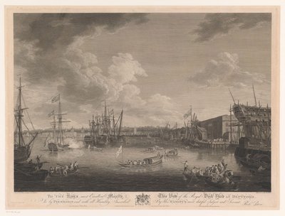 Kilátás a Deptford Hajógyárra (...) Kilátás a Royal Dock Yark-ra Deptfordban (...) (cím az objektumon) alkotó: William Woollett
