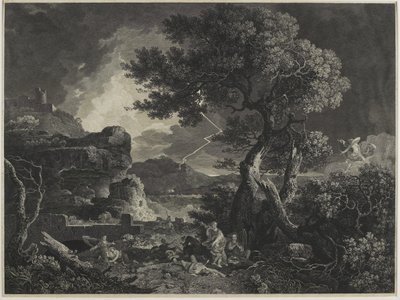 Niobe gyermekeinek pusztulása, 1761 alkotó: William Woollett