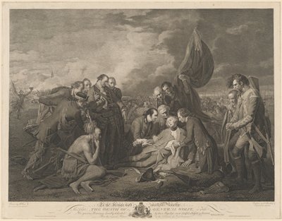 Wolfe tábornok halála alkotó: William Woollett after Benjamin West