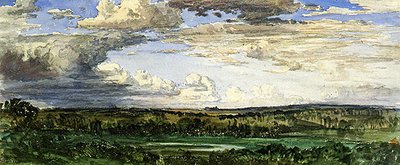 Táj Észak-Európában (akvarell ceruza fölött, papíron) alkotó: William Wyld