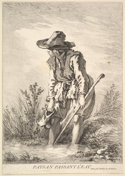 Parasztátkelő víz, 1786. alkotó: William Wynne Ryland
