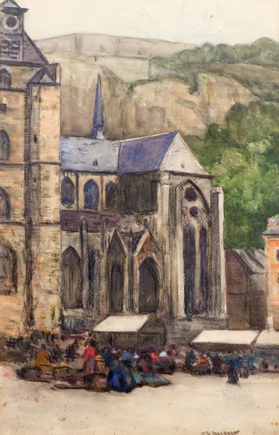 A piactér, Dinant (akvarell) alkotó: William York MacGregor