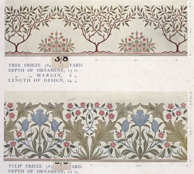 Tapéta mintakönyv, 1917 előtt (nyomtatott) alkotó: William and Company Morris