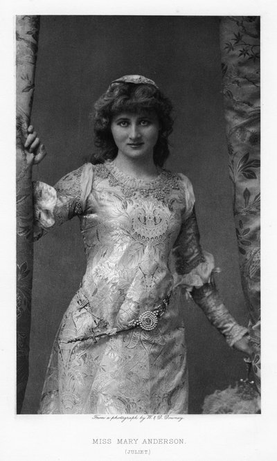 Mary Anderson amerikai színésznő, 1895 alkotó: William and Daniel Downey