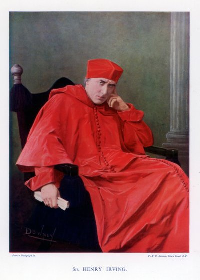 Sir Henry Irving, a viktoriánus korszak híres brit színpadi színésze, 1901. alkotó: William and Daniel Downey
