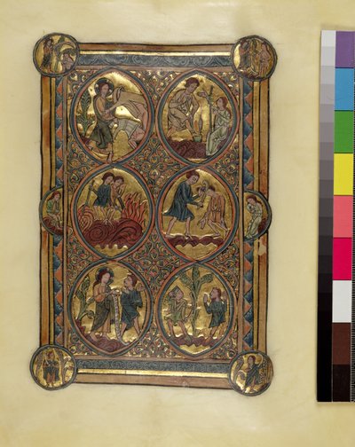 Ms 330,2 Ádám és Éva, Káin és Ábel, 1240 körül (vellum) alkotó: William de Brailes