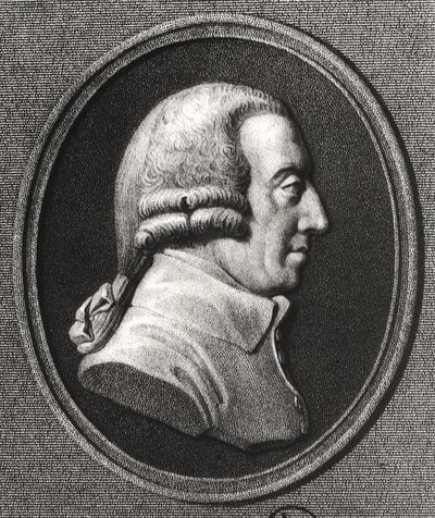 Portré Adam Smith (1723-90) medalionjáról alkotó: William the Younger Holl