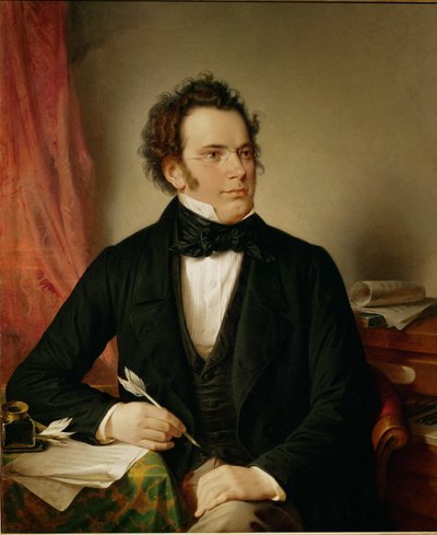 Franz Schubert ... (olaj, vászon) alkotó: Willibrord Joseph Mahler or Maehler