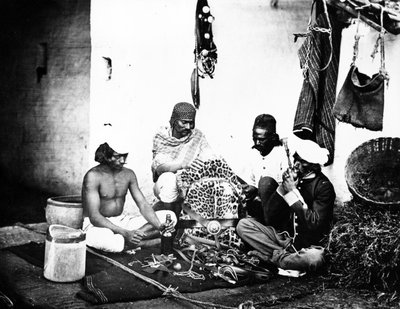 Lovastartók, vagy „Ghorawallahok”, 1860 körül alkotó: Willoughby Wallace Hooper