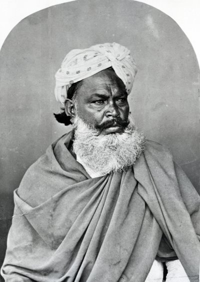 Egy indiai férfi portréja, az "India viselete és népe" című kötetből, 1860 körül. alkotó: Willoughby Wallace Hooper