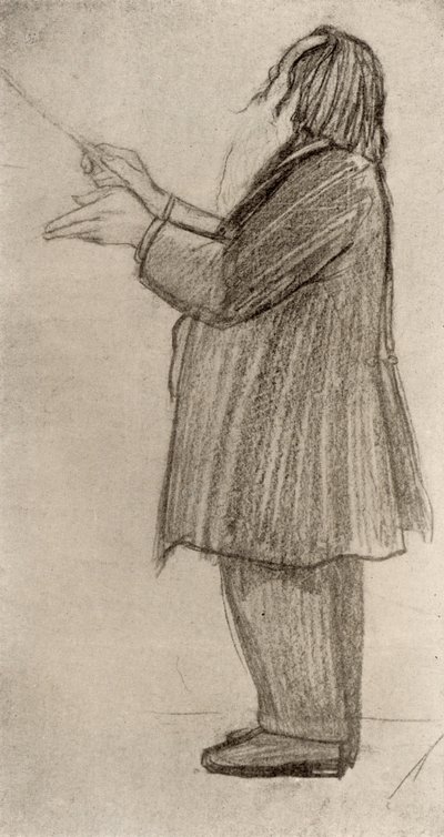 Johannes Brahms (1833-1897) német zeneszerző, karmester 9rajz) alkotó: Willy von Beckerath