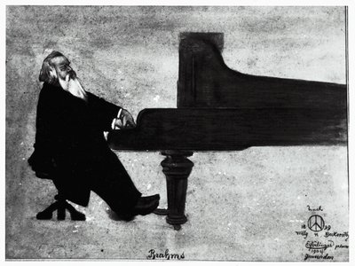 Johannes Brahms német zeneszerző (Hamburg alkotó: Willy von Beckerath