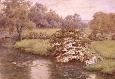 Patak mellett játszó gyerekek alkotó: Wilmot R.W.S. Pilsbury