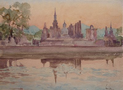 871 Sunset, Wat Mahathat, Sukhothai alkotó: Wilson Clive